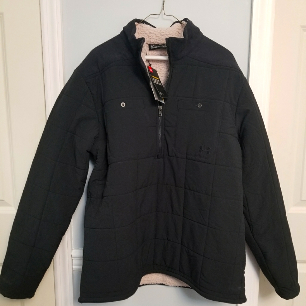 Men's Under Armour Storm Black Fleece-Lined Half-Zip